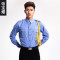 bw9新款保安服短袖衬衣保安衣服夏季套装半袖物业夏装工作制服长袖衬衫男 160 单蓝色短袖衬衣
