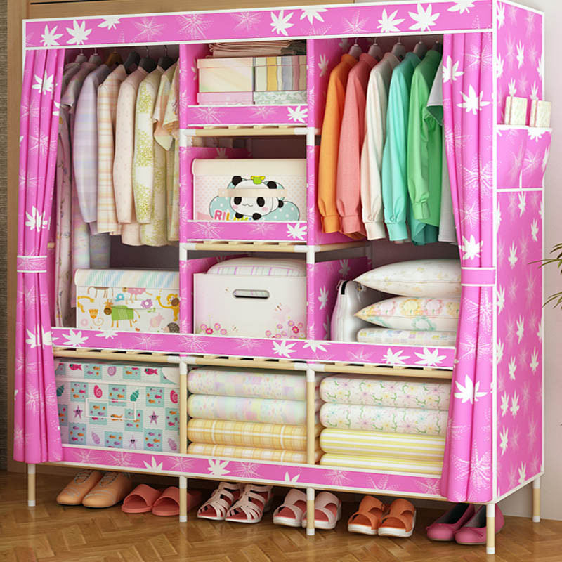 家时光实木布衣柜布1.3D升级款 粉色枫叶
