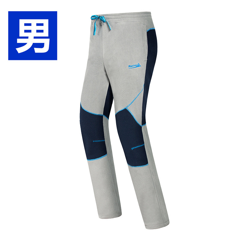 犸凯奴抓绒裤2018-1 XXL 灰色+藏青