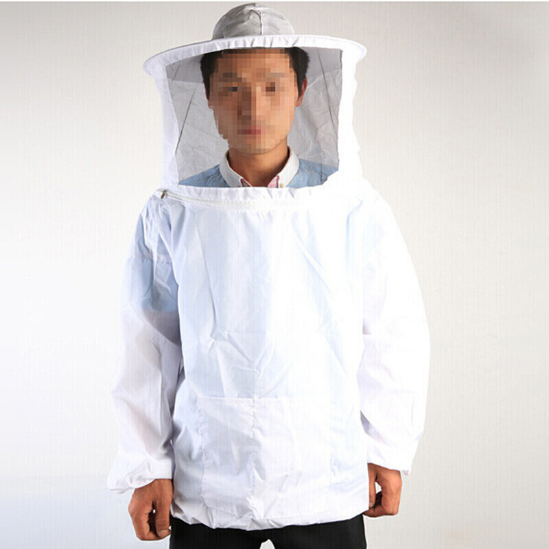 防蜂蜇防蜂服蜜蜂防护工具养蜂工具_9 分体白色蜂衣