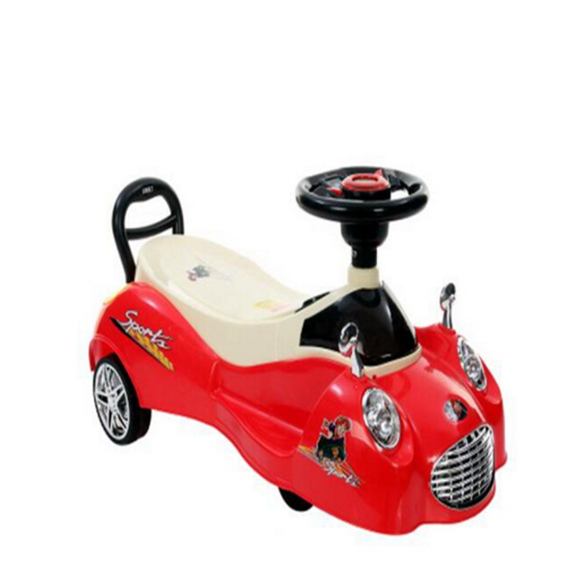 中天乐新款儿童扭扭车带音乐静音闪光宝宝车溜溜车摇摆车玩具车 玩具车 红色