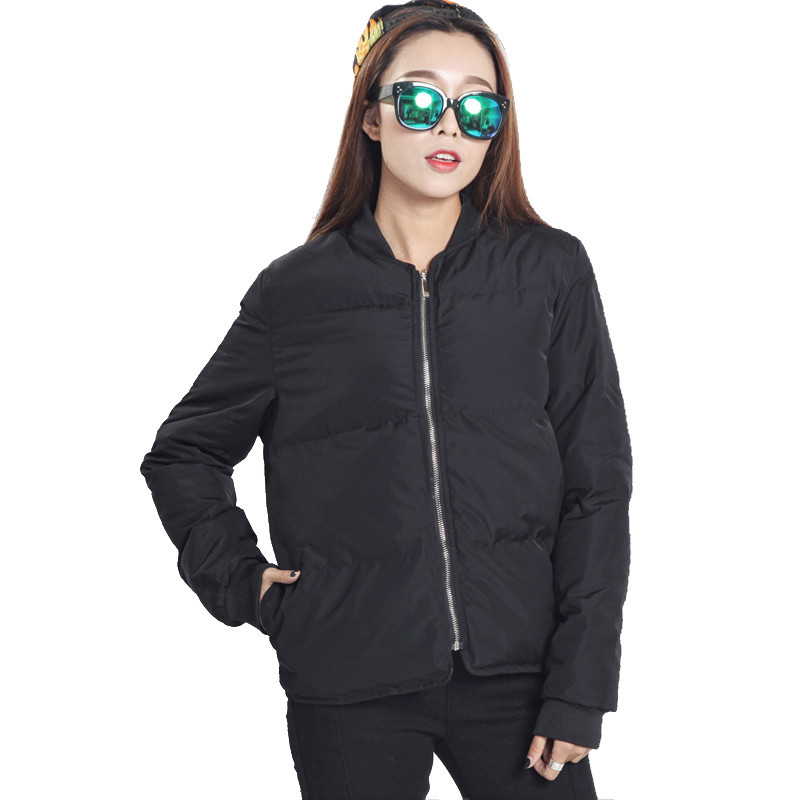 杰斯班保暖修身短款棉服JP5190 M/均码 黑色