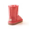 OZWEAR UGG OB007-II经典款防泼水短筒羊皮毛一体女雪地靴童鞋 栗色 31码