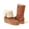 OZWEAR UGG OB180 新款中筒冬季保暖防泼水女士羊毛雪地靴 栗色 41码