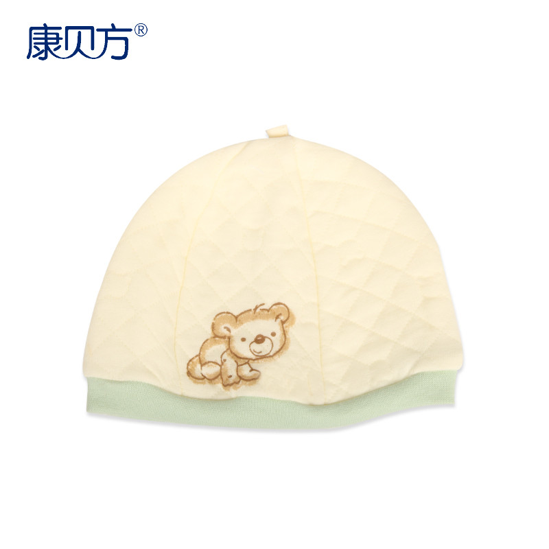康贝方 婴儿胎帽 男女宝宝胎帽 防风新生儿帽子 夹丝胎帽 秋冬胎帽#1312-lpg 0-12个月 1312绿色