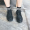 bw9新款马丁鞋女森系2017韩版新款英伦学院风复古女鞋原宿低帮小皮鞋女 黑色 37