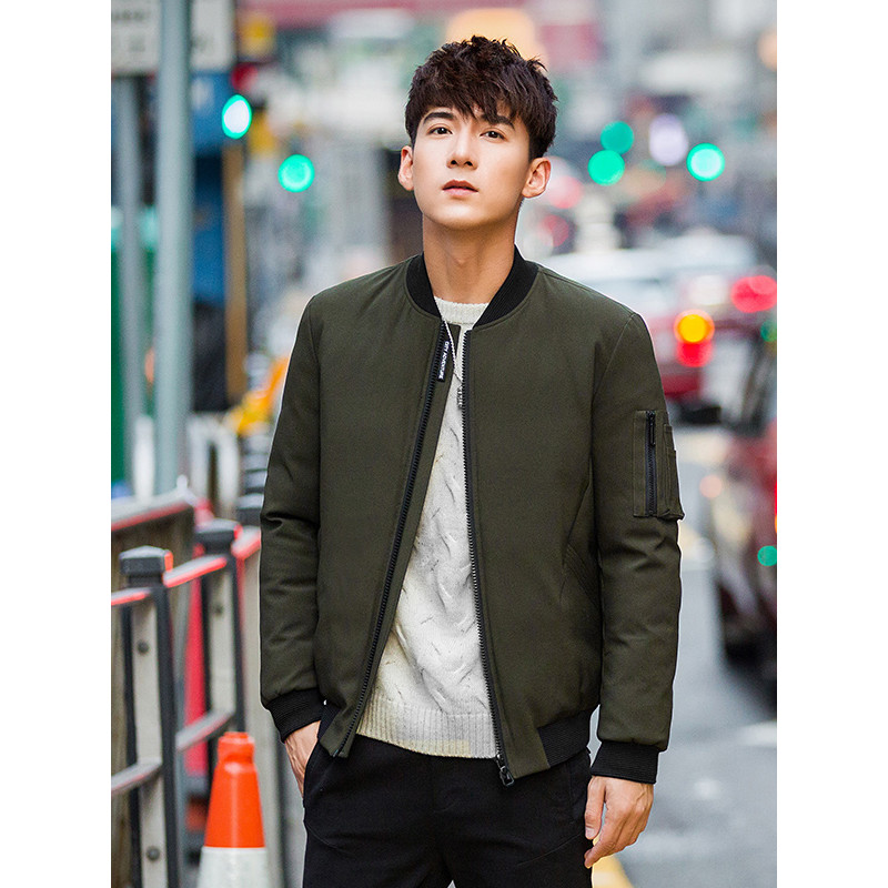 no1dara2017冬季新款潮流时尚短款休闲棉服男夹克