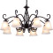 欧普照明客厅餐厅美式吊灯欧式中式吊线灯创意个性灯具北欧卧室灯 经典美式5头送黄光