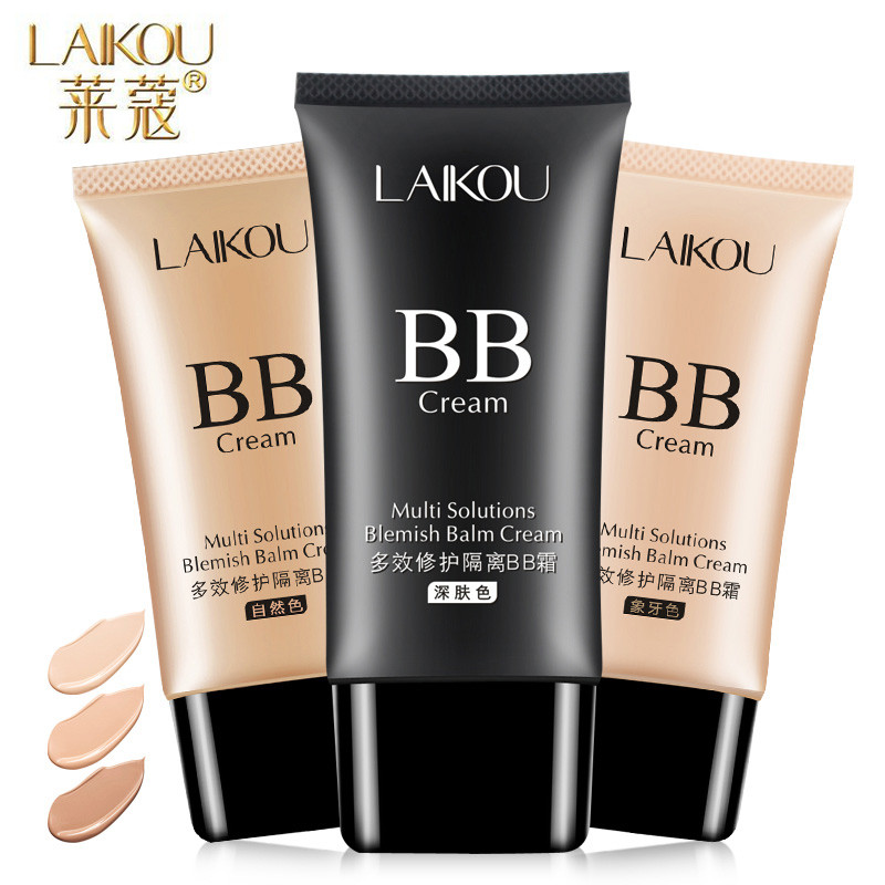 莱蔻（LAIKOU）多效修护隔离BB霜50g 保湿裸妆隔离遮瑕粉底液彩妆化妆品 深肤色