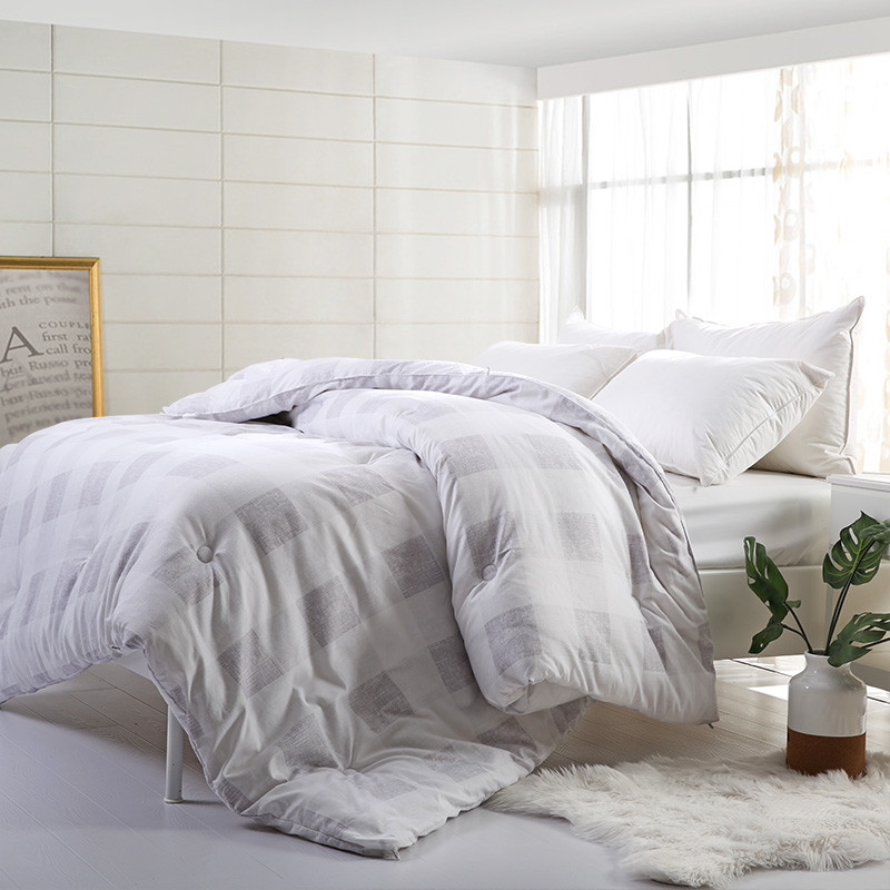 ladysoft家居 磨毛印花春秋被 200×230cm 重7斤 浅灰色 【7斤】200×230cm【1.5/1.8米床通用】