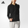 adidas阿迪达斯运动型格女子针织夹克黑S97076 S 如图