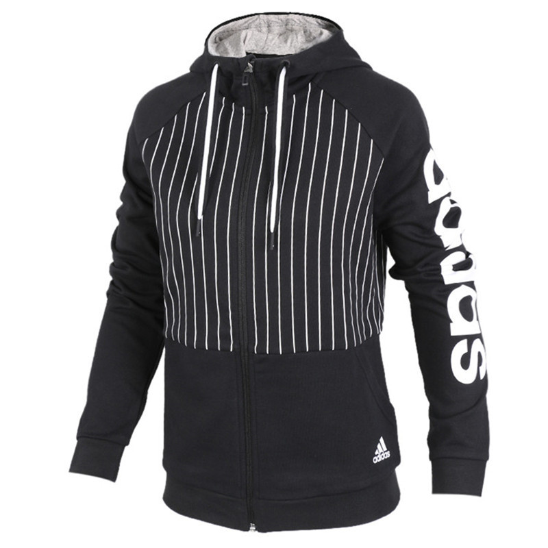 Adidas/阿迪达斯 女子外套2017新款训练运动服上衣休闲针织连帽夹克|BK4931 M(165/88A) BK4931