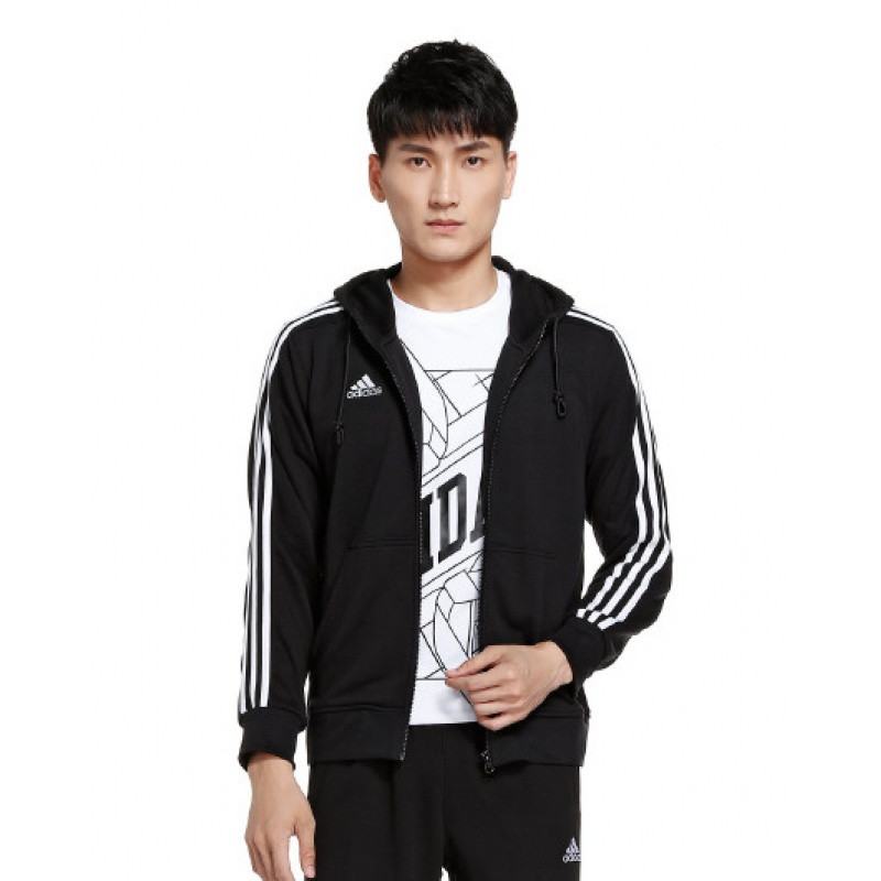阿迪达斯adidas男装开衫帽衫-TR30J5-BW L 图片色1