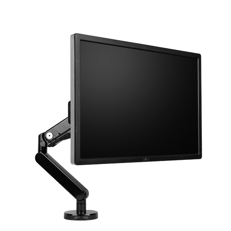 Loctek 乐歌 Q5 桌面 万向旋转底 伸缩壁挂架 航空级铝材 液晶平板电脑 显示器支架 含双USB 3.0接口