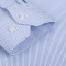 2017男士长袖条纹商务衬衫休闲职业工装衬衣免烫 44/5XL 紫K8-1