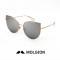 Molsion陌森眼镜Angelababy同款2018新款发售透色猫眼太阳镜墨镜MS8021 B61浅金色镜面镜片
