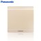 Panasonic松下开关插座铭悦香槟金5孔二三插五孔86型墙壁电源家用插座面板WZD122/501/622 开关 二开多控