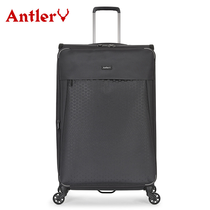 antler/安特丽安特丽可扩展商务软箱拉杆箱万向轮行李箱男登机箱 20寸 黑色