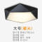 卧室led吸顶灯大气几何房间灯现代简约创意主卧灯饰时尚个性灯具 62CM黑色暖光