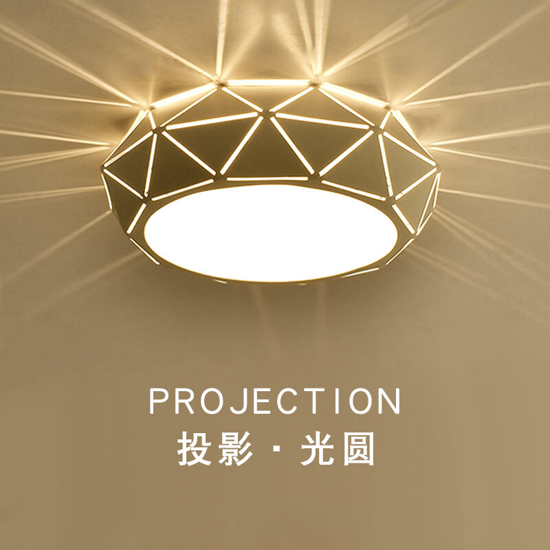 过道灯走廊灯玄关灯现代简约阳台灯创意个性门厅入户衣帽间灯具 23cm-3瓦黄光明装