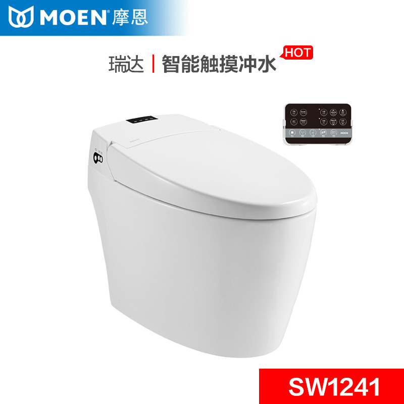 MOEN/摩恩 马桶智能马桶一体机即热式坐便盖智能马桶盖全自动冲洗 SW1241C/D 400MM坑距 SW1241