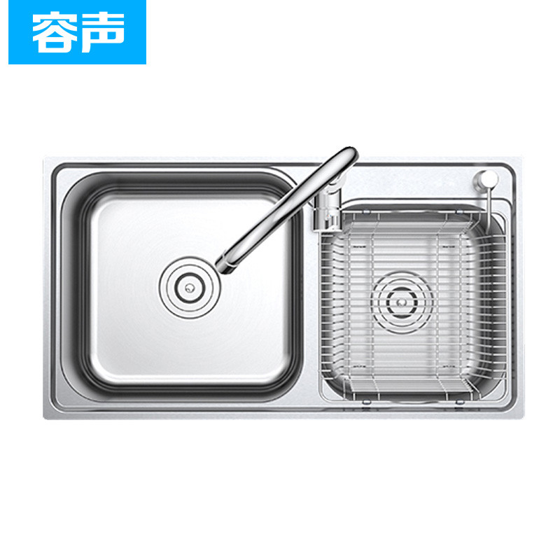 容声厨盆/水槽双槽RS240S 银色