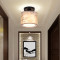 澳松现代新中式吸灯仿古温馨卧室灯具中国风方圆形LED餐厅个性创意书房阳台过道灯具 直径180MM圆形