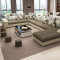 驰友(CHIYOU) 沙发布艺沙发建议现代中大户型U型布艺沙发组合 两件套/配茶几电视柜