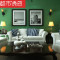 简约无纺布墙纸现代素色灰色酒红色卧室客厅背景墙壁纸 墨绿色2102012