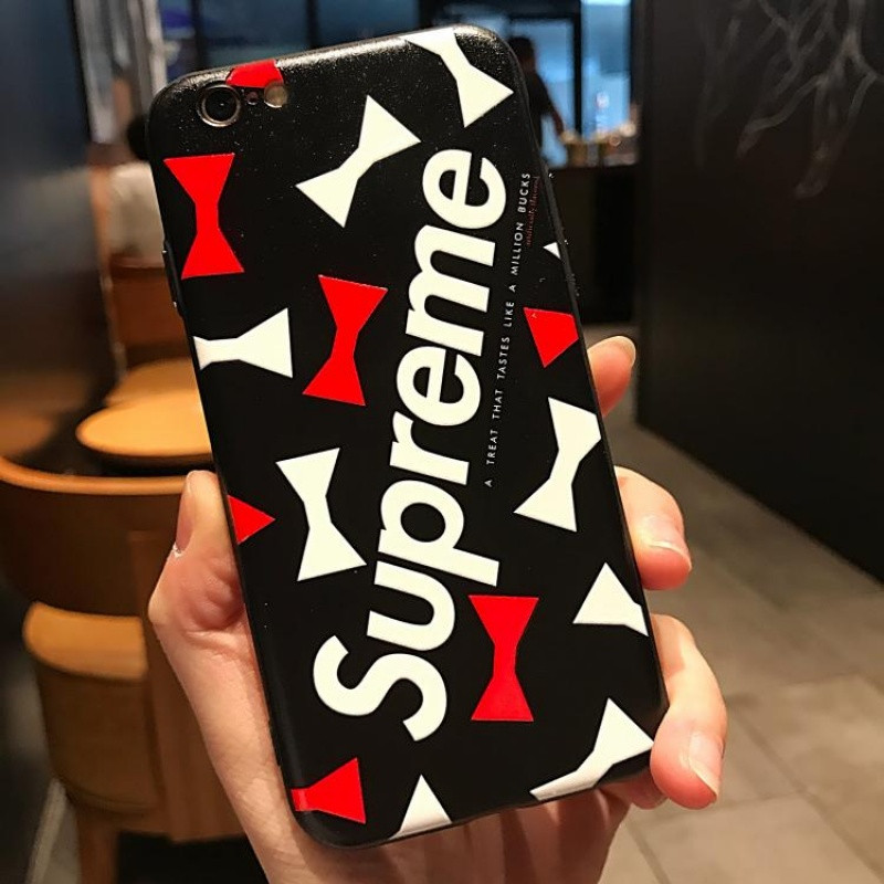 手机壳s苹果6splus保护套a1699软硬a1524挂绳a1586潮 supreme 黑挂绳
