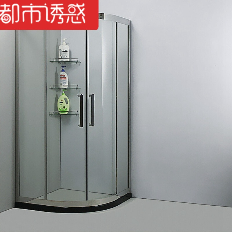 淋浴房隔断屏风简易客房方形加厚酒店宾馆改装卫浴间沐浴小户型寝8mm(120*120)石基不 8mm(110*80)左石基