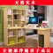 实木转角桌台式电脑桌松木书桌书柜组合儿童学习桌家用写字台包邮_2 C款2.5厚桌面右书架