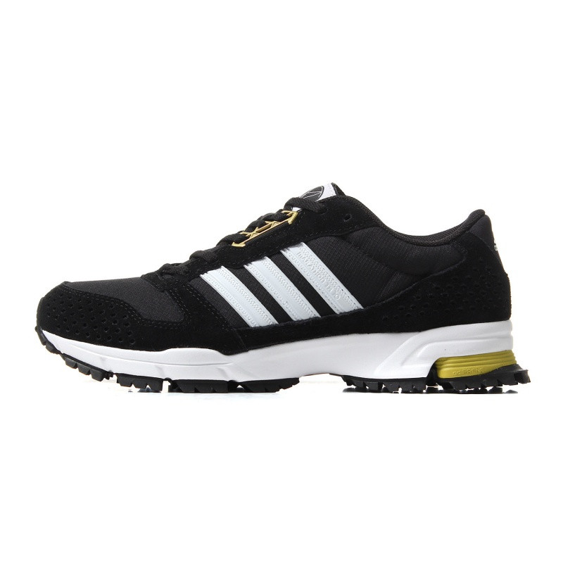 ADIDAS阿迪达斯2017新款马拉松跑鞋耐磨透气运动减震跑步鞋BW0620 1号黑色/亮白/金金属 43