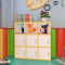 儿童简约玩具收纳架整理箱柜子带门书柜幼儿园置物架储物架格子柜_2 十六格（不含收纳箱）