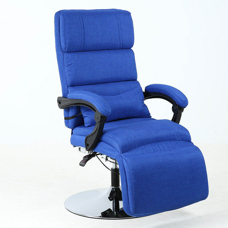 美容院专用绿色美容躺椅子可躺面膜体验椅升降电脑椅家用折叠_1 蓝色麻布+电镀底盘
