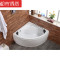 双人浴缸亚克力三角形扇形浴缸独立式情侣冲浪按摩浴盆1米-1.6米 ≈1.2m （不带玻璃）A款式五件套配置