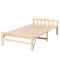 折叠床实木床单人午休床双人床儿童简易床1米小床1.2米家用木板床 第二代80cm【无油漆双床头】
