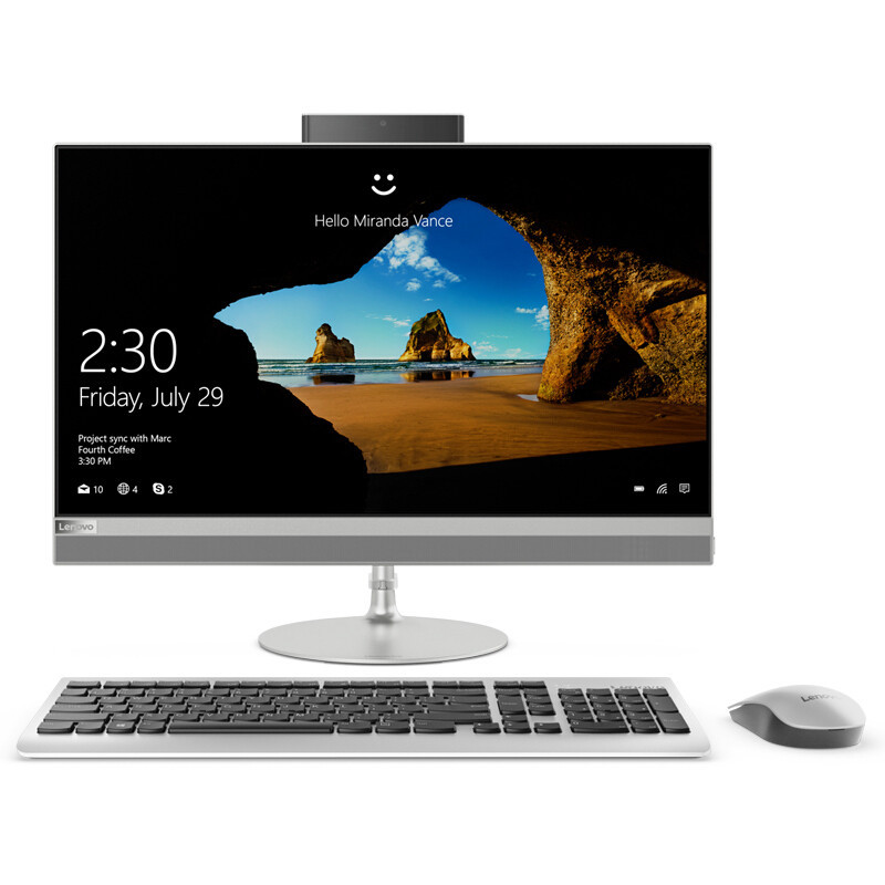 联想AIO 520-24IKU 23.8英寸一体台式机银色（I3-6006U/23.8英寸/4G/1T）