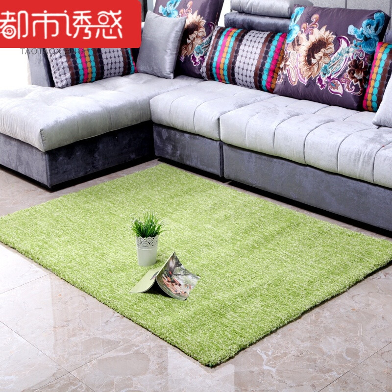 加厚定制沙发客厅地毯简约满铺长方形现代床边茶几房间卧室地毯_3 浅色混色