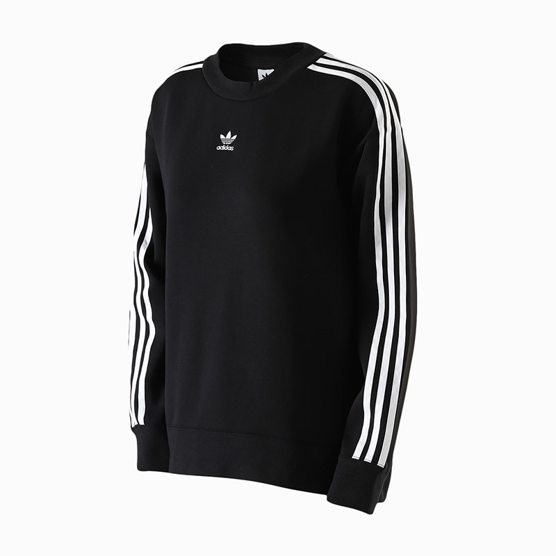 adidas阿迪达斯三叶草运动服女子长袖卫衣套头衫休闲运动服CE2431 黑色 34