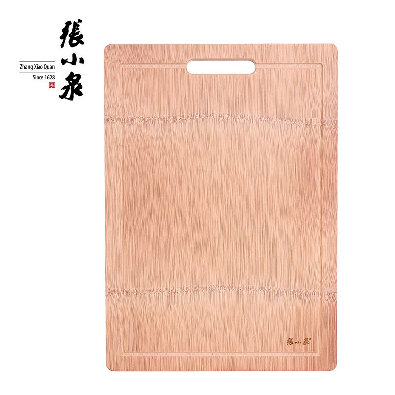 张小泉 (Zhang Xiao Quan) 菜板 W70089000 本真整竹水槽菜板长方形切菜砧板