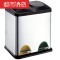 环保分类桶双桶6L30L48L60L脚踏不锈钢垃圾桶家用厨房单位大号z 30L双桶(缓降静音)