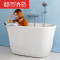 小户型浴缸日式独立式家用保温1-1.2米迷你亚克力小浴缸 ≈1m AT-24578-1100独立缸