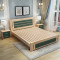卡米蒂 双人床 现代简约主卧全实木床1.5m米经济型1.2米单人床松木床 1*2原绿色+送椰棕床垫