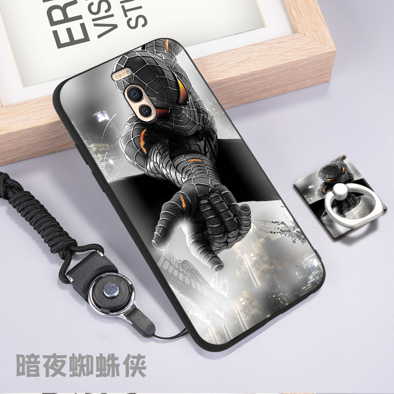 魅族魅蓝note6手机壳m6noto硅胶noet6防摔nont6男nete6女魅兰韩国 蜘蛛侠+指环+挂绳