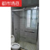 定制淋浴房整体一字形浴室304不锈钢卫生间钢化玻璃移门隔断加防爆膜不含蒸汽