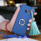 三星note5手机壳N9200防摔个性noto5硬壳sm-n9208保护套nt5后盖 蓝色指环