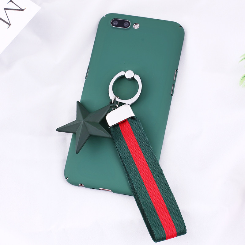 OPPOR11plus手机套opoor11pls外壳6.0寸opopR11pius硬壳0 墨绿星+墨玉绿+黑绳