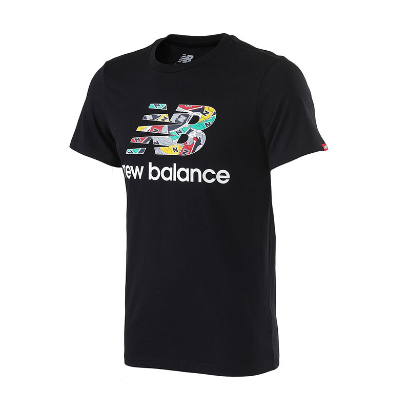 New Balance/NB男装短袖T恤2018新款圆领运动休闲上衣AMT81572 XL 黑色