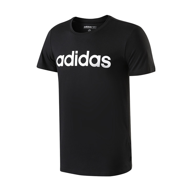 adidas阿迪达斯NEO男子短袖T恤2018新款基础款休闲运动服 CV9315 S 黑色